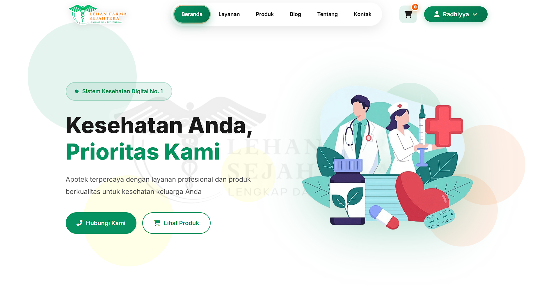 Apotek Lehan Farma Website