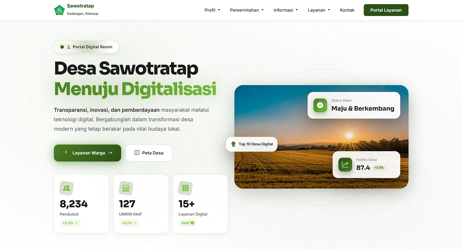 Desa Sawotratap Website