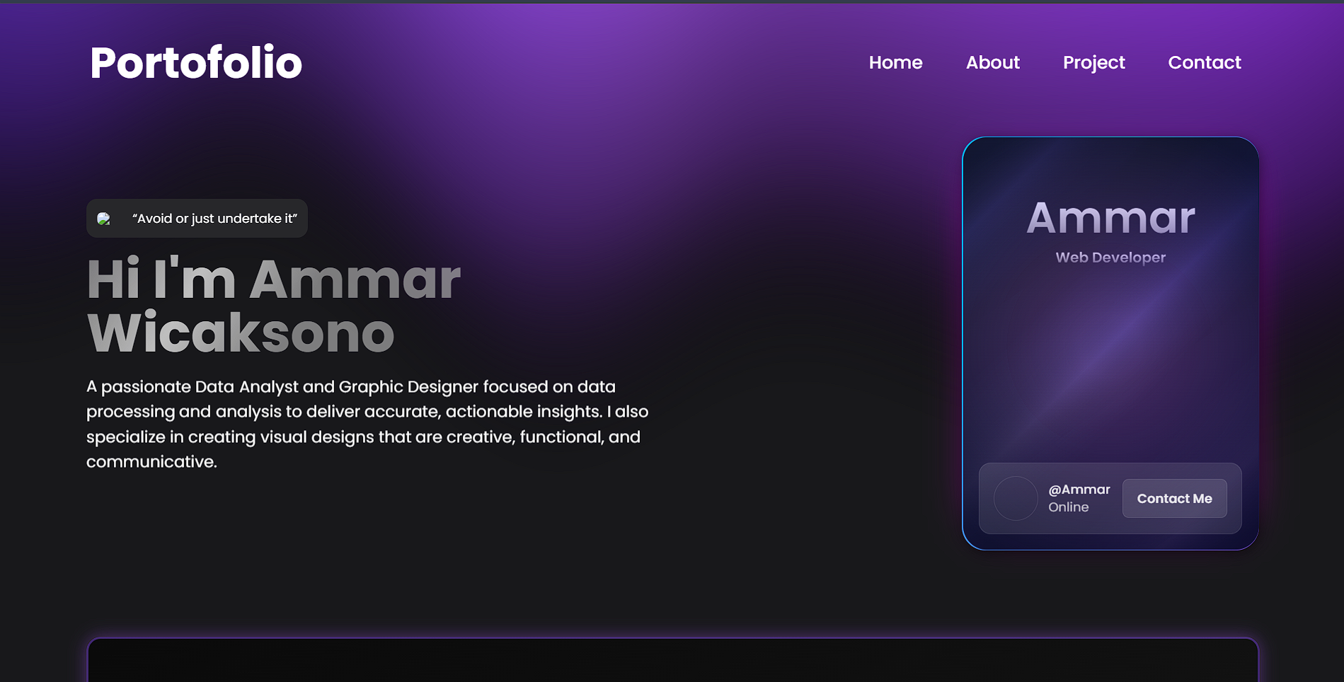 Portfolio Ammar Wicaksono