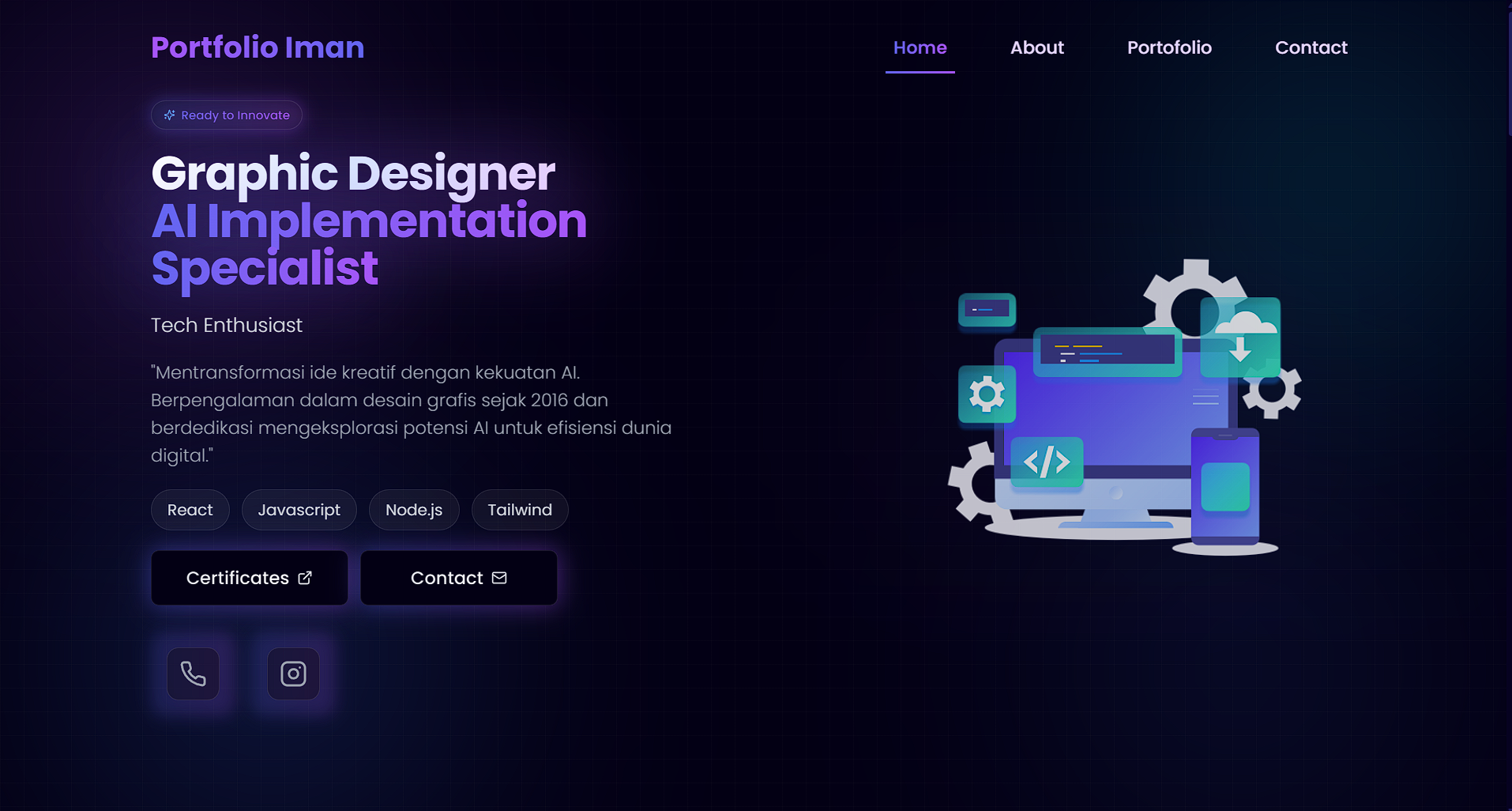 Portfolio Iman AI Specialist & Graphic Designer